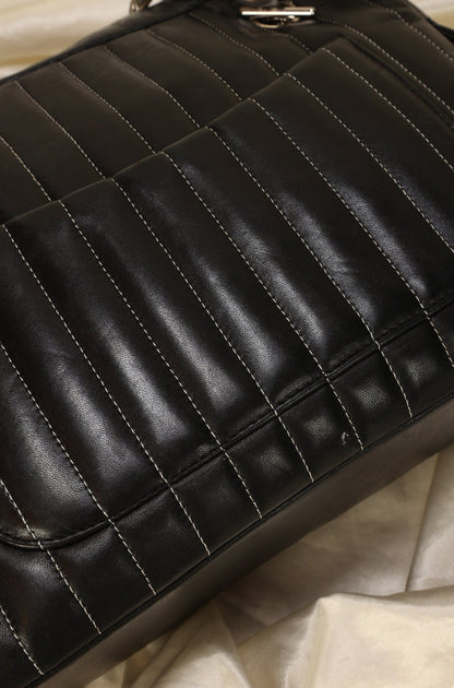 Chanel Vertical Lambskin Chain Tote