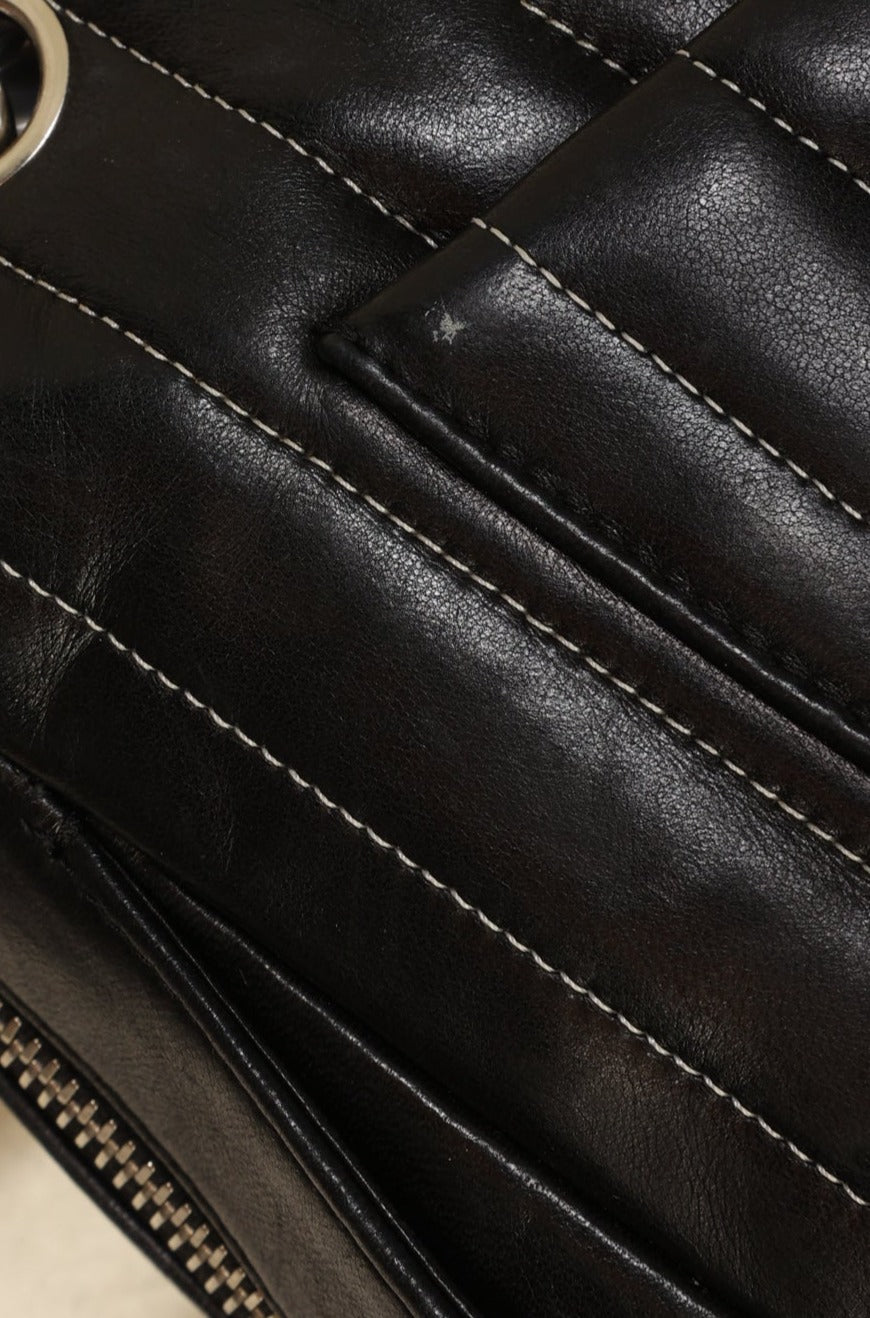 Chanel Vertical Lambskin Chain Tote