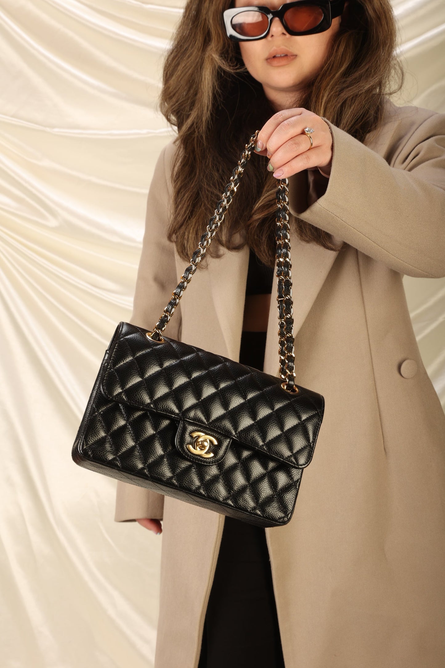Chanel 2020 Caviar Small Double Flap