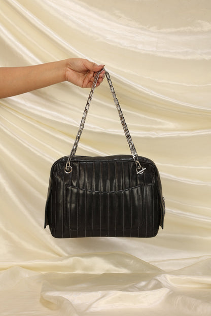 Chanel Vertical Lambskin Chain Tote
