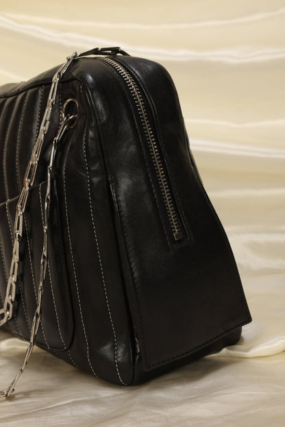 Chanel Vertical Lambskin Chain Tote