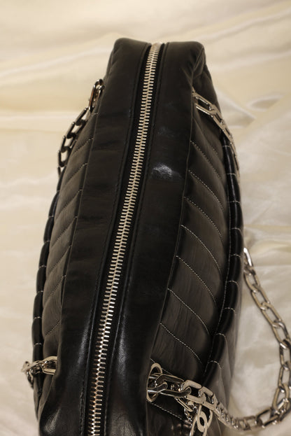 Chanel Vertical Lambskin Chain Tote