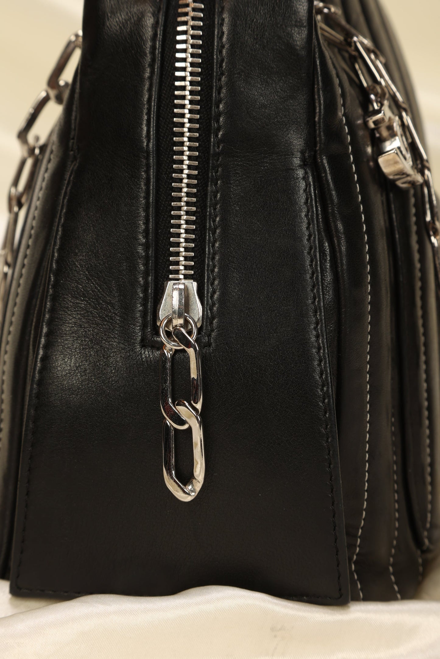 Chanel Vertical Lambskin Chain Tote
