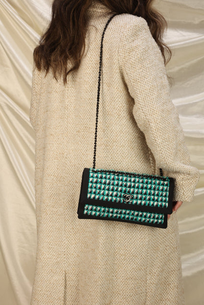 Extremely Rare Chanel Quilted Tweed Flap Bag