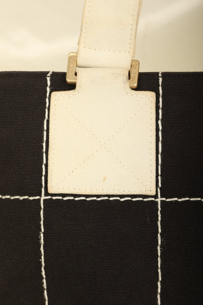 Chanel Canvas Chocolate Bar Mini Tote