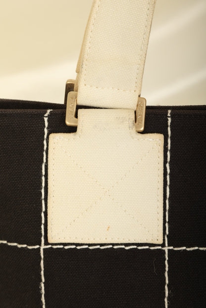 Chanel Canvas Chocolate Bar Mini Tote