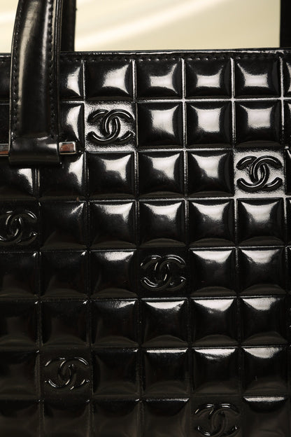 Chanel Patent Chocolate Bar Tote