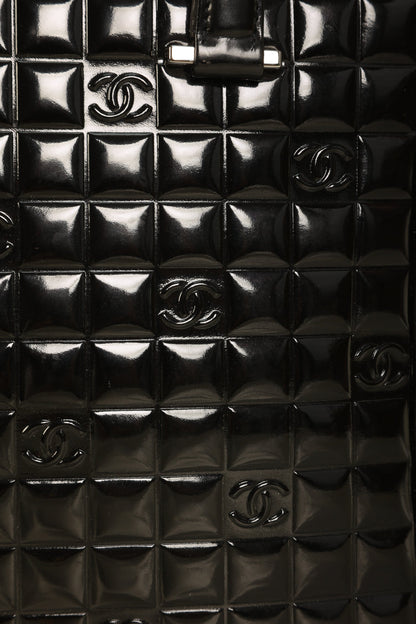 Chanel Patent Chocolate Bar Tote