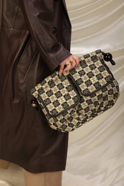 Chanel Canvas Camellia Tote