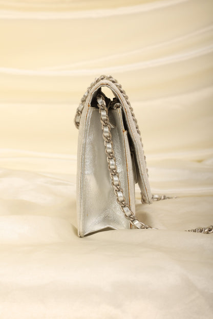 Chanel Nylon Metallic Wallet on Chain