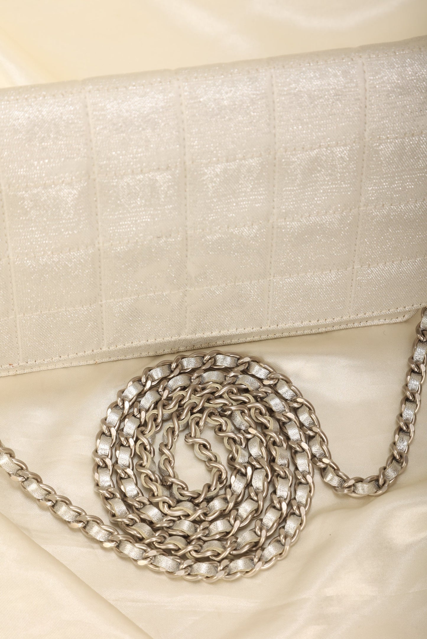 Chanel Nylon Metallic Wallet on Chain