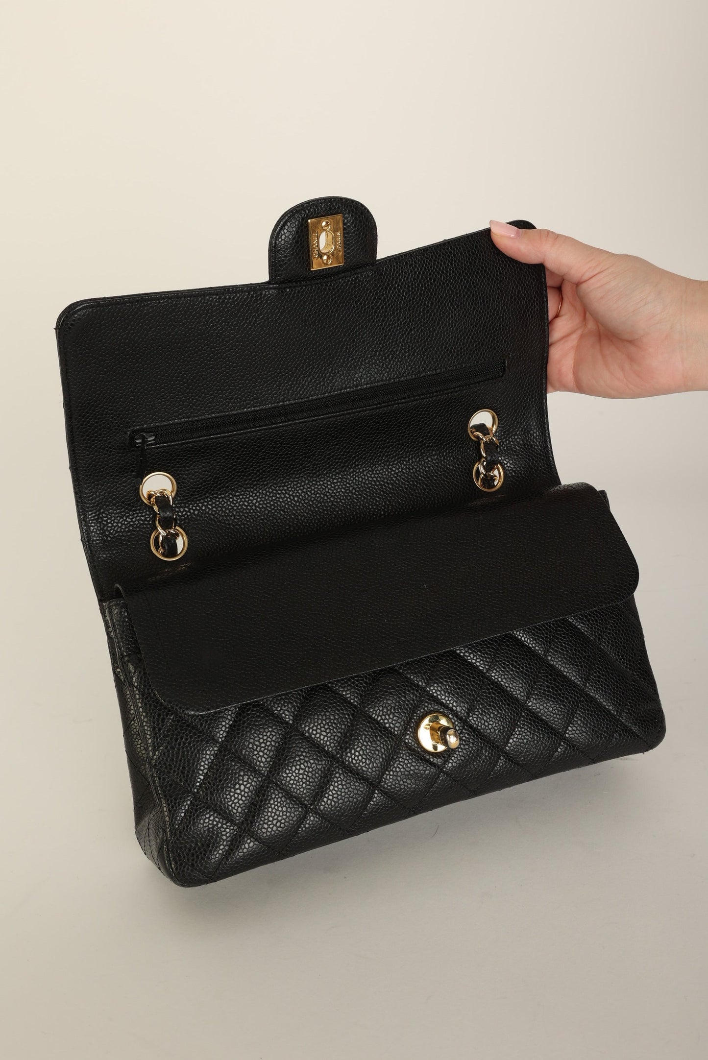 Chanel 2009 Caviar Medium Double Flap