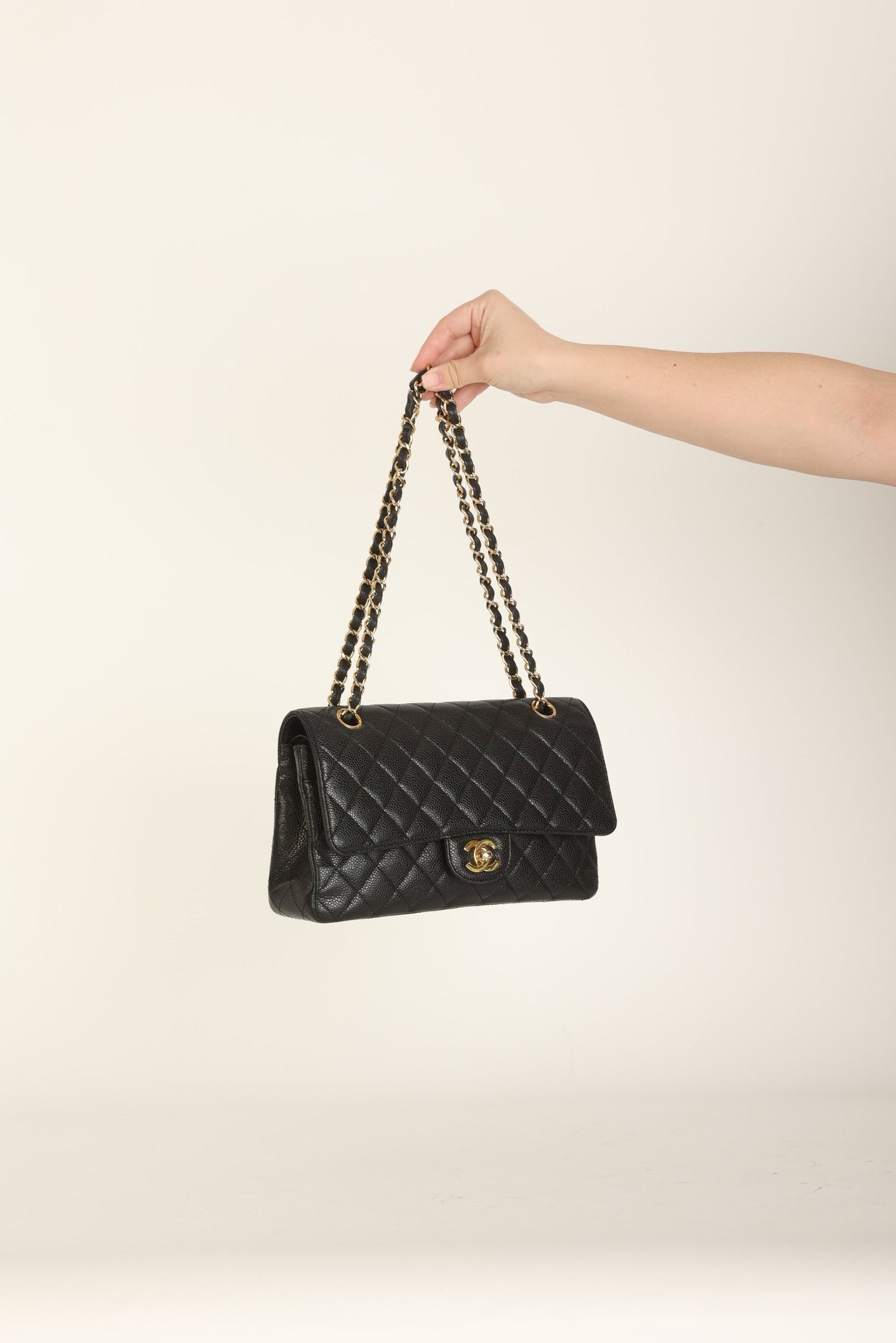Chanel 2009 Caviar Medium Double Flap