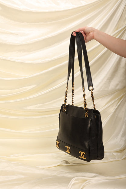 Chanel Caviar Logo Tote