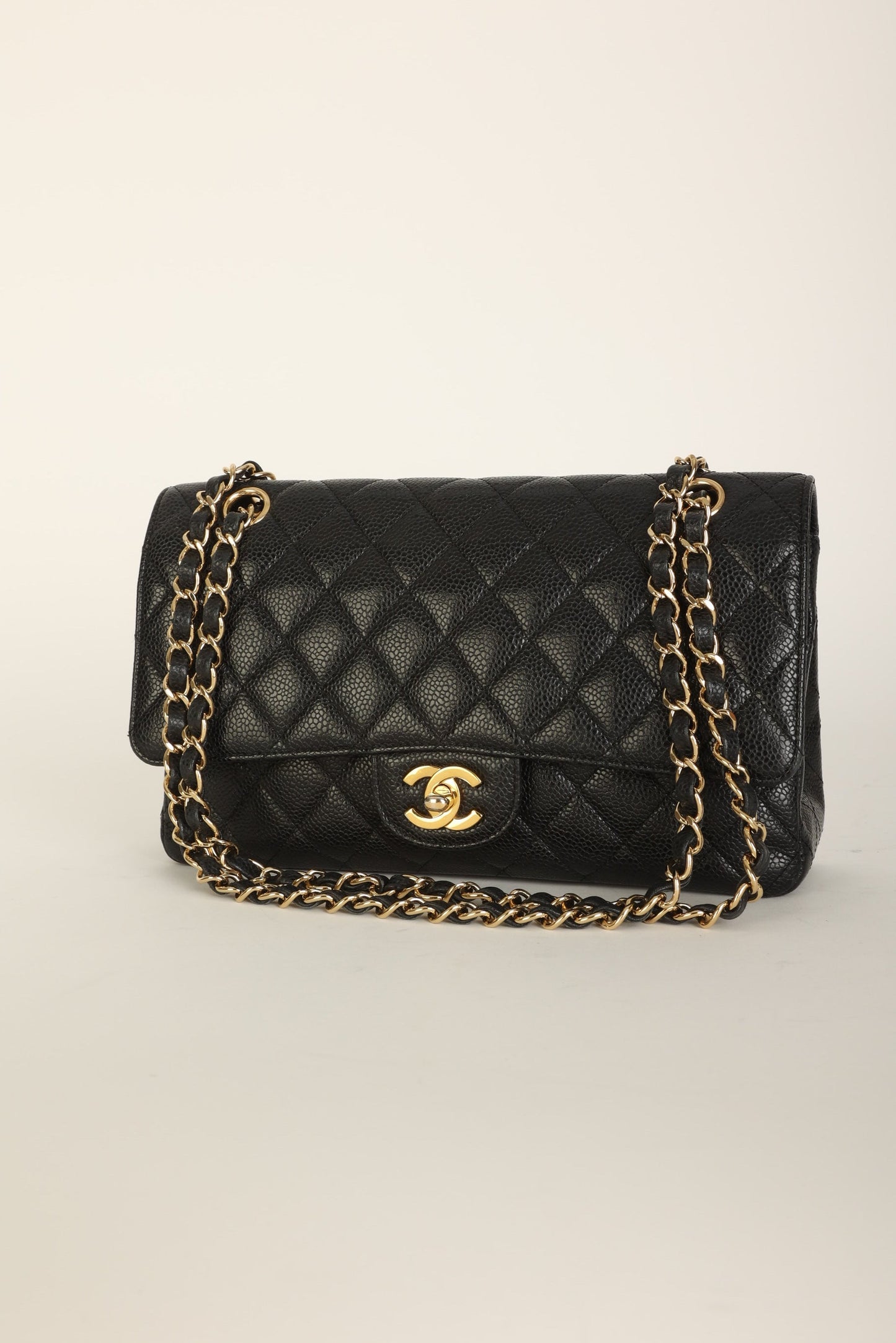 Chanel 2009 Caviar Medium Double Flap