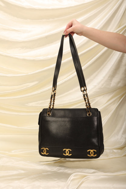 Chanel Caviar Logo Tote