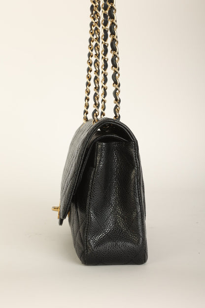 Chanel 2009 Caviar Medium Double Flap