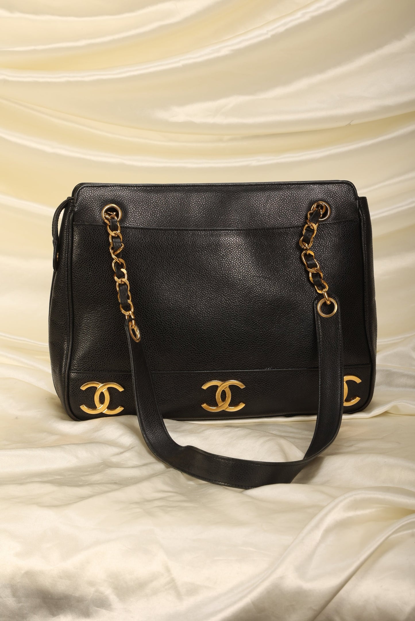 Chanel Caviar Logo Tote