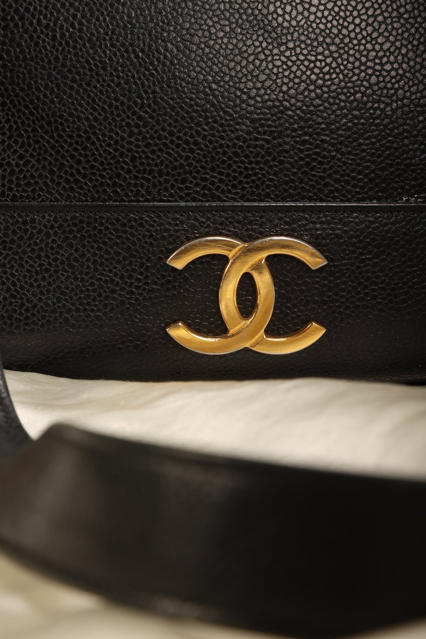 Chanel Caviar Logo Tote