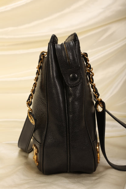 Chanel Caviar Logo Tote