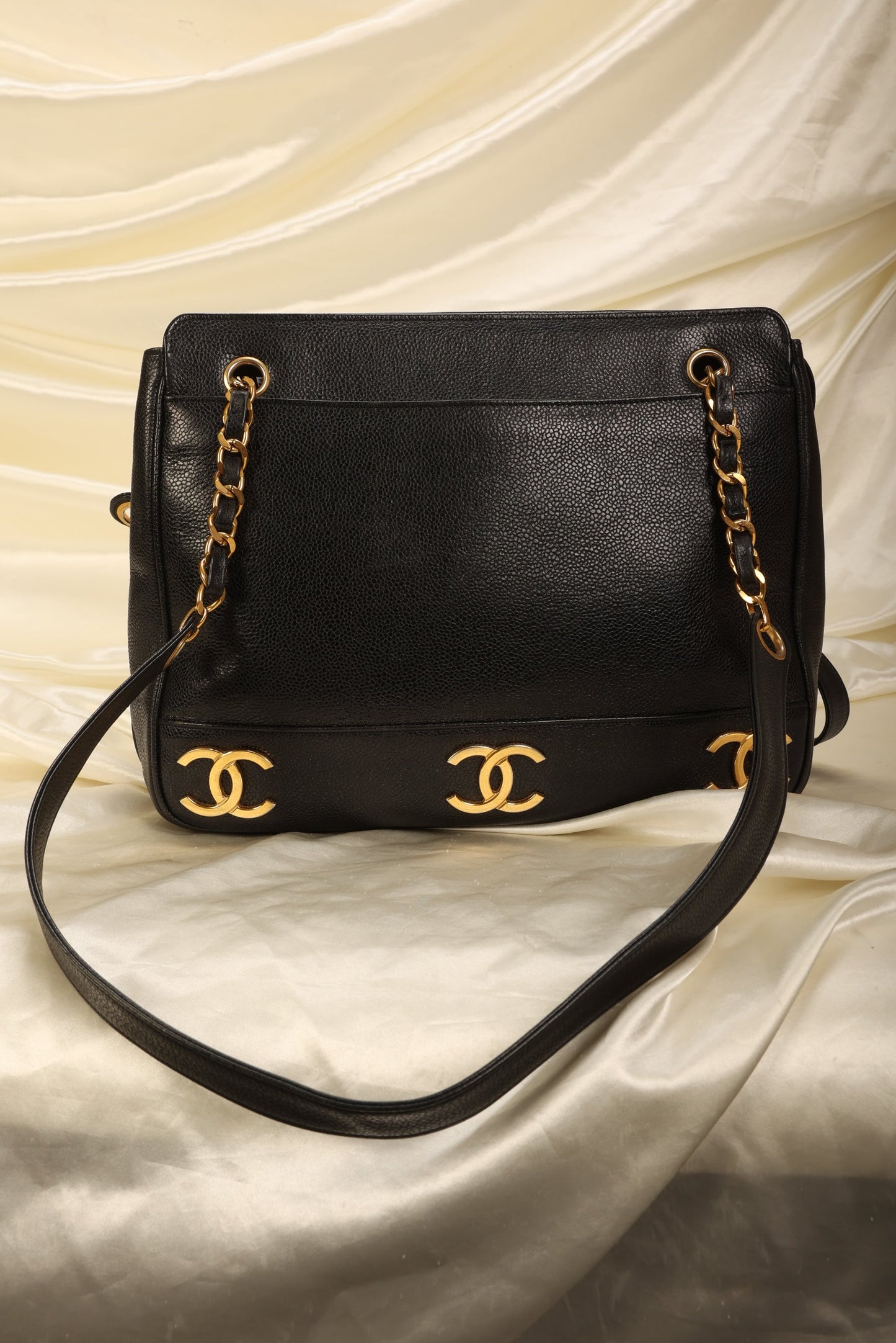 Chanel Caviar Logo Tote