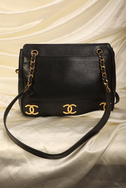 Chanel Caviar Logo Tote