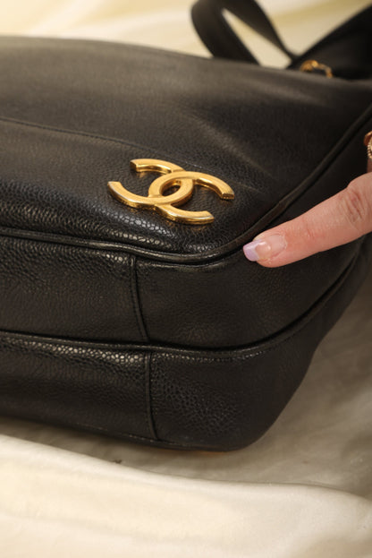 Chanel Caviar Logo Tote