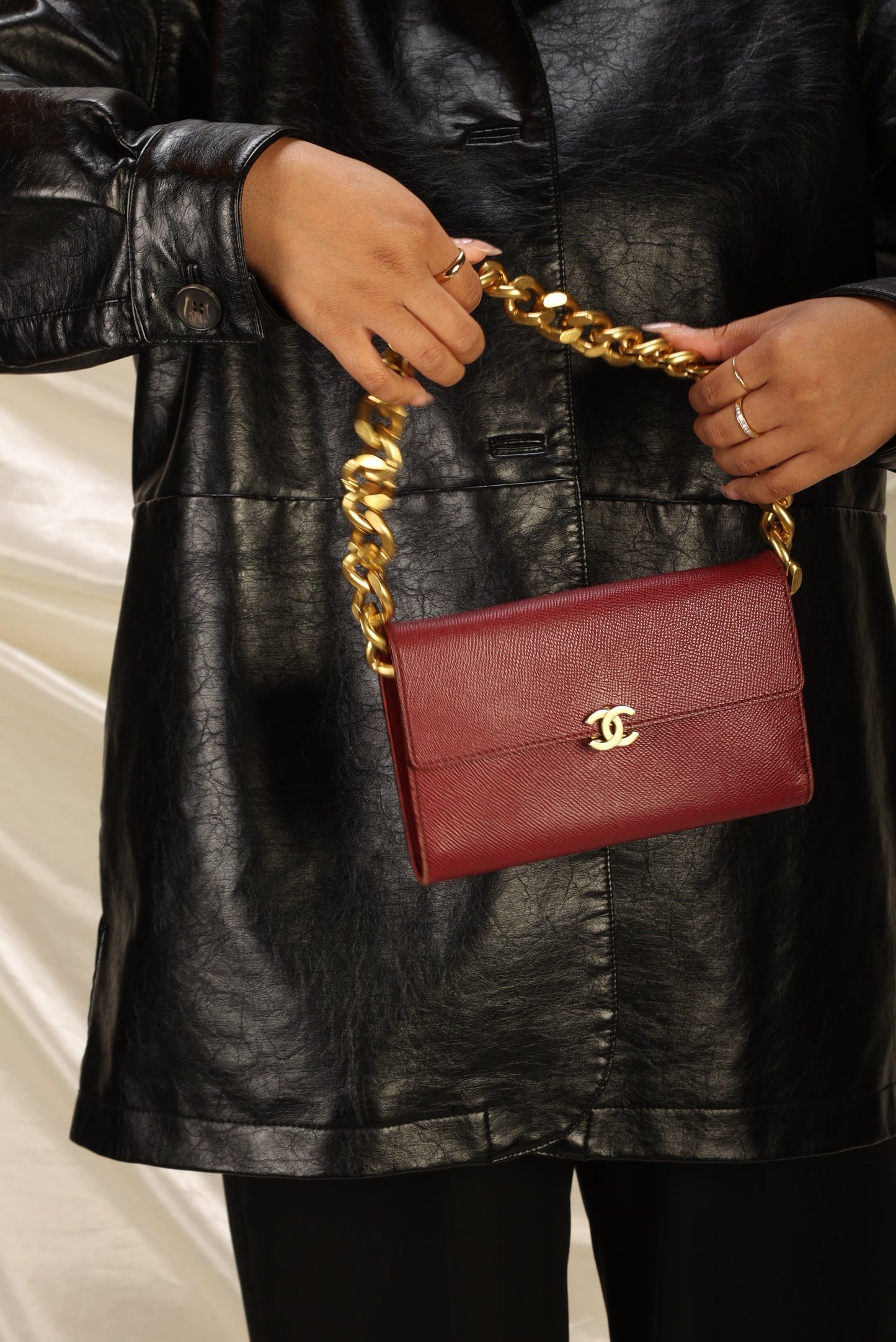 Chanel Caviar Wallet On Chain