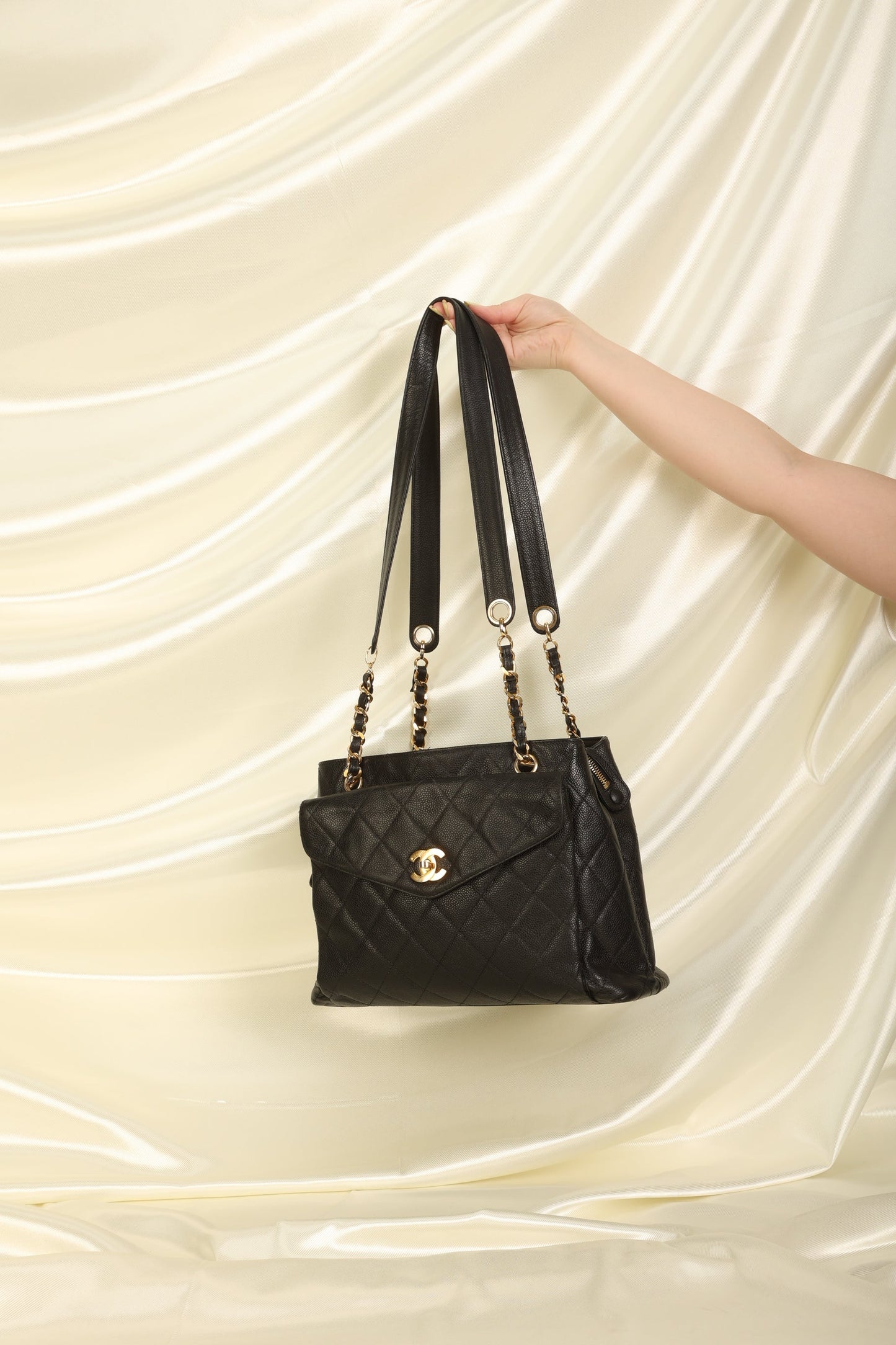 Chanel Caviar Chain Tote