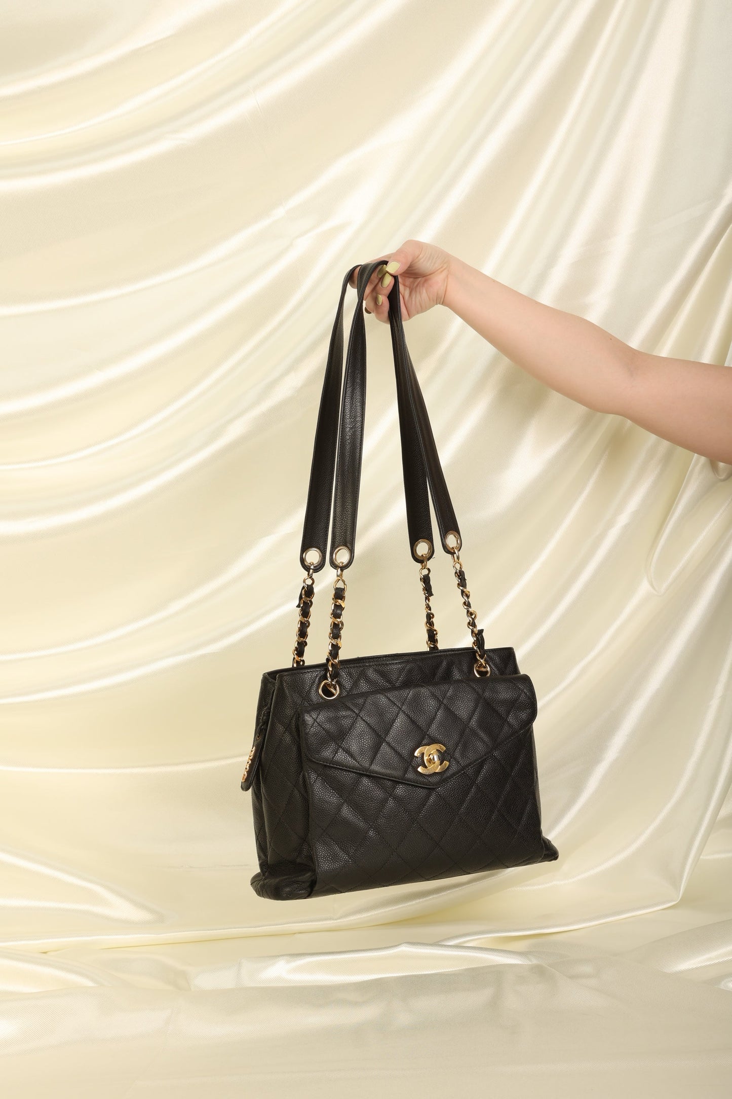 Chanel Caviar Chain Tote