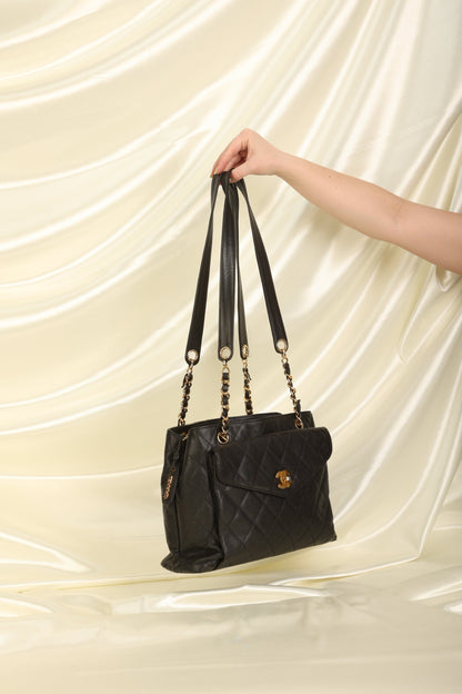 Chanel Caviar Chain Tote