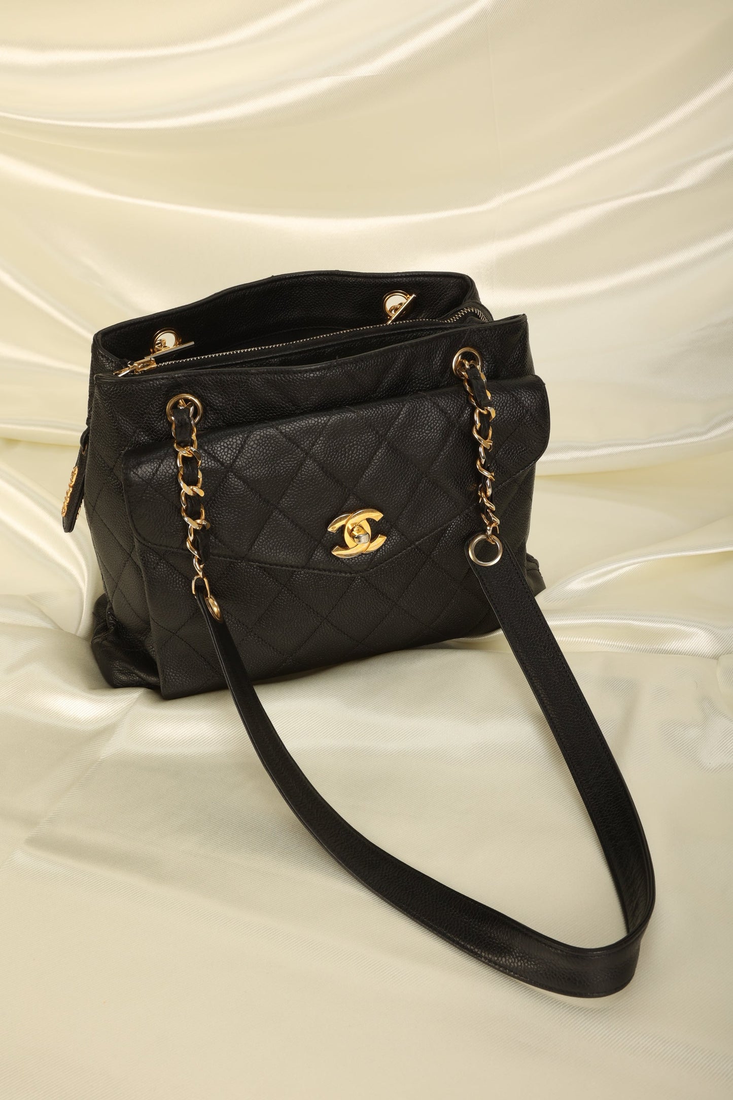 Chanel Caviar Chain Tote