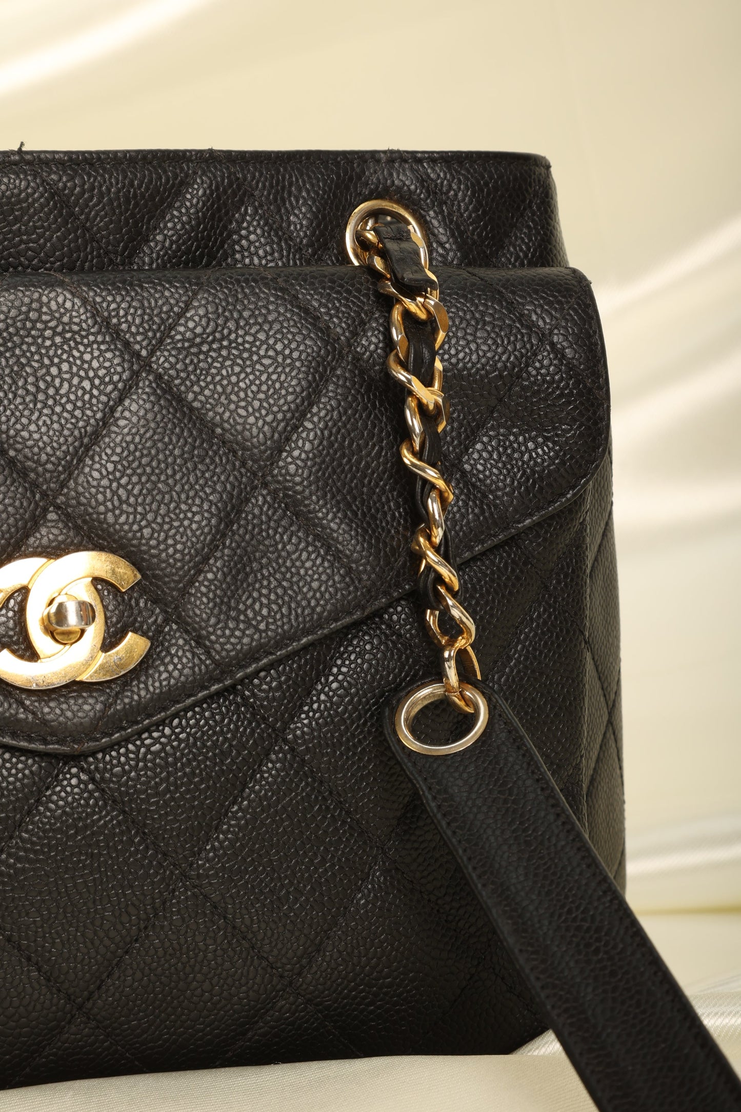 Chanel Caviar Chain Tote