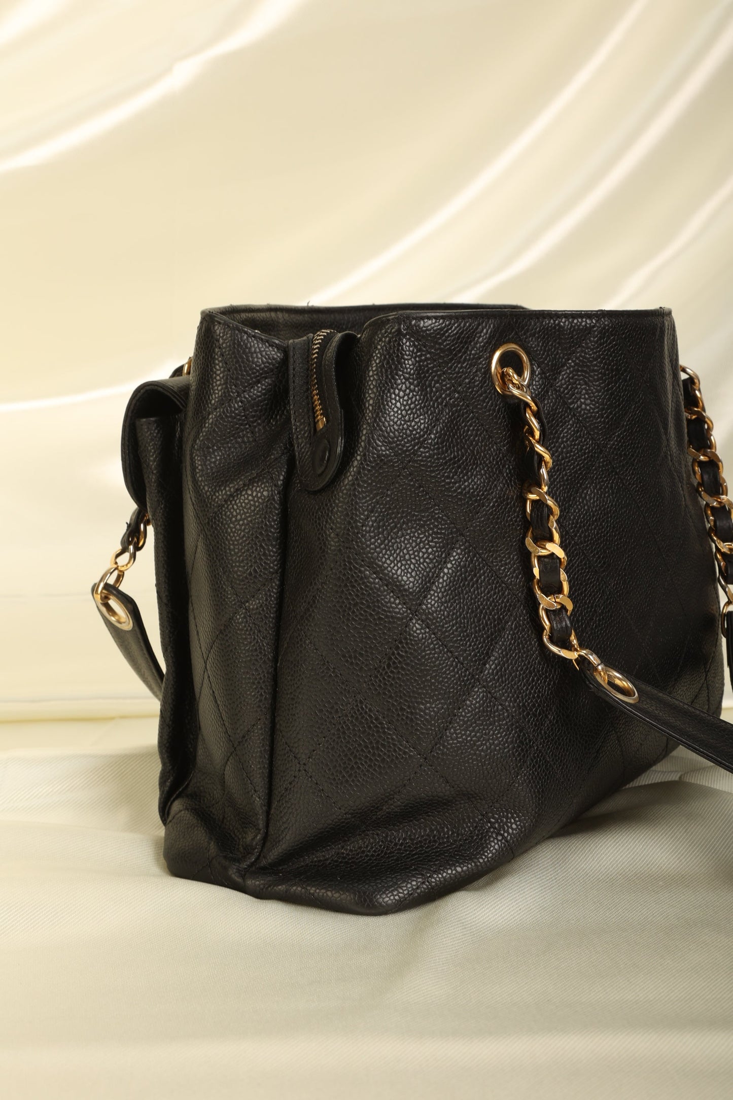 Chanel Caviar Chain Tote