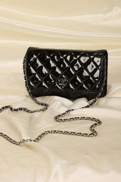 Chanel Patent Wallet On Chain