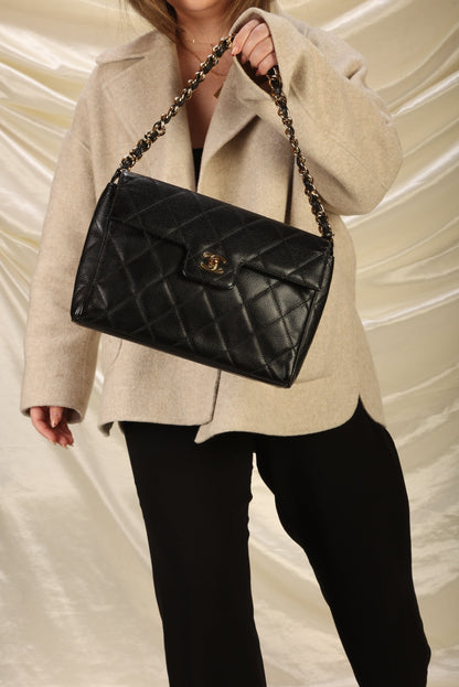 Chanel Caviar Turnlock Flap Bag