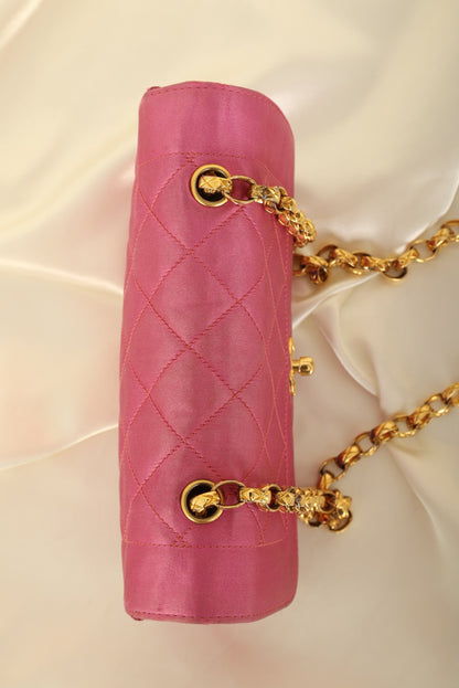 Extremely Rare Chanel 1989 Satin Bijoux Chain Mini Diana