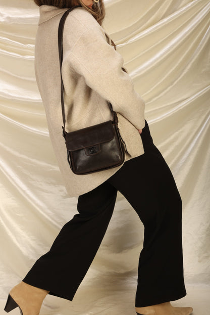 Extremely Rare Chanel Calfskin Crossbody Half Flap