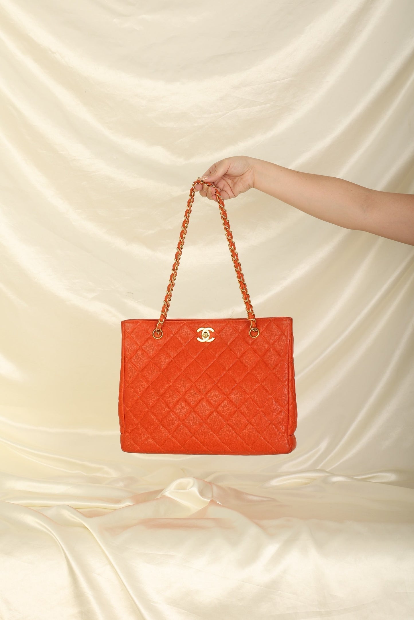 Chanel Caviar Turnlock Tote