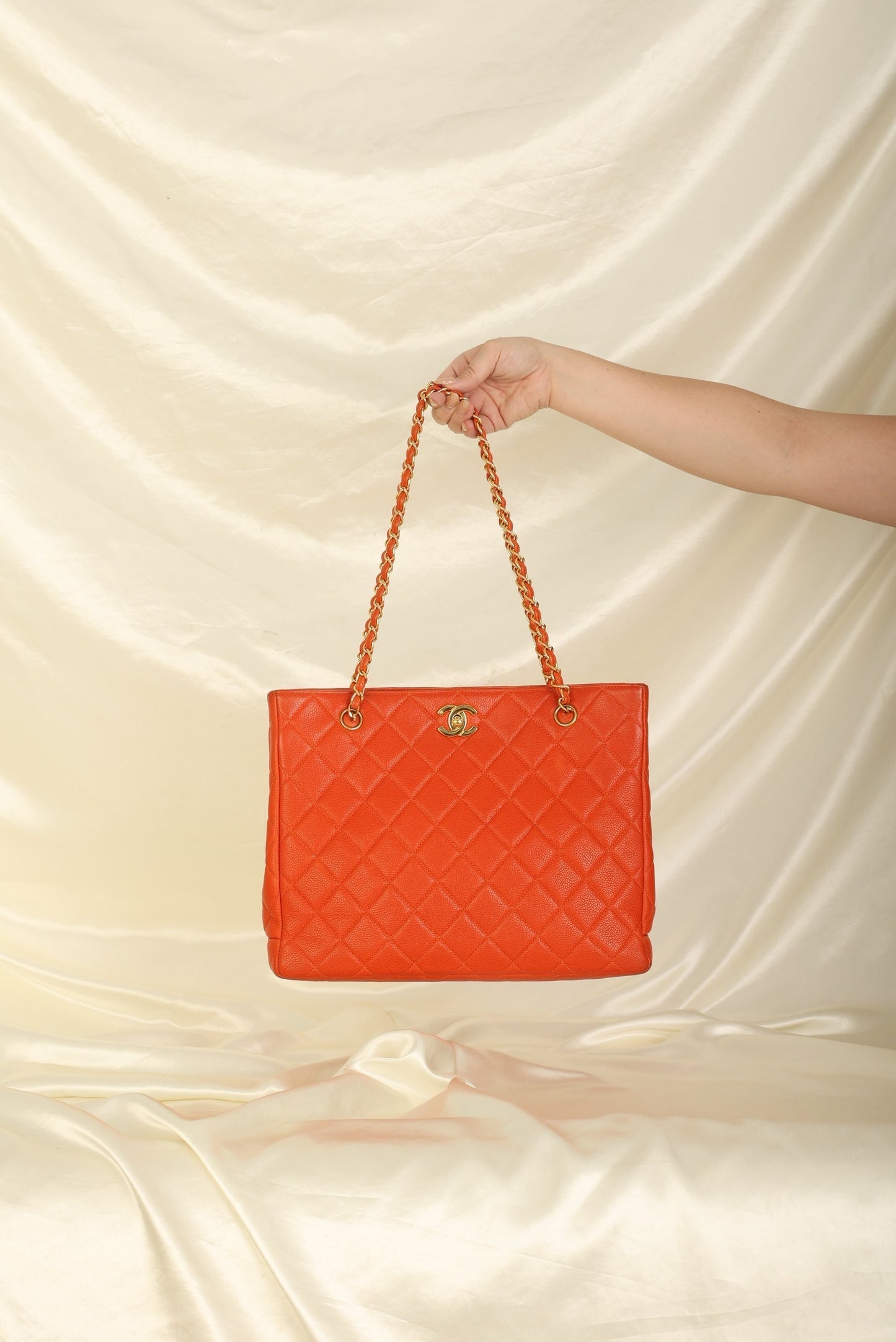Chanel Caviar Turnlock Tote