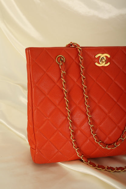 Chanel Caviar Turnlock Tote