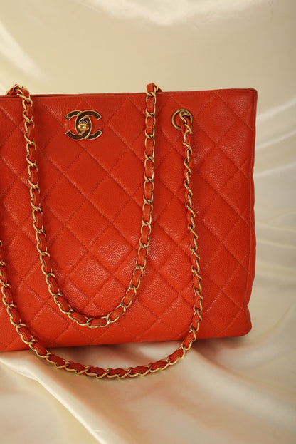 Chanel Caviar Turnlock Tote