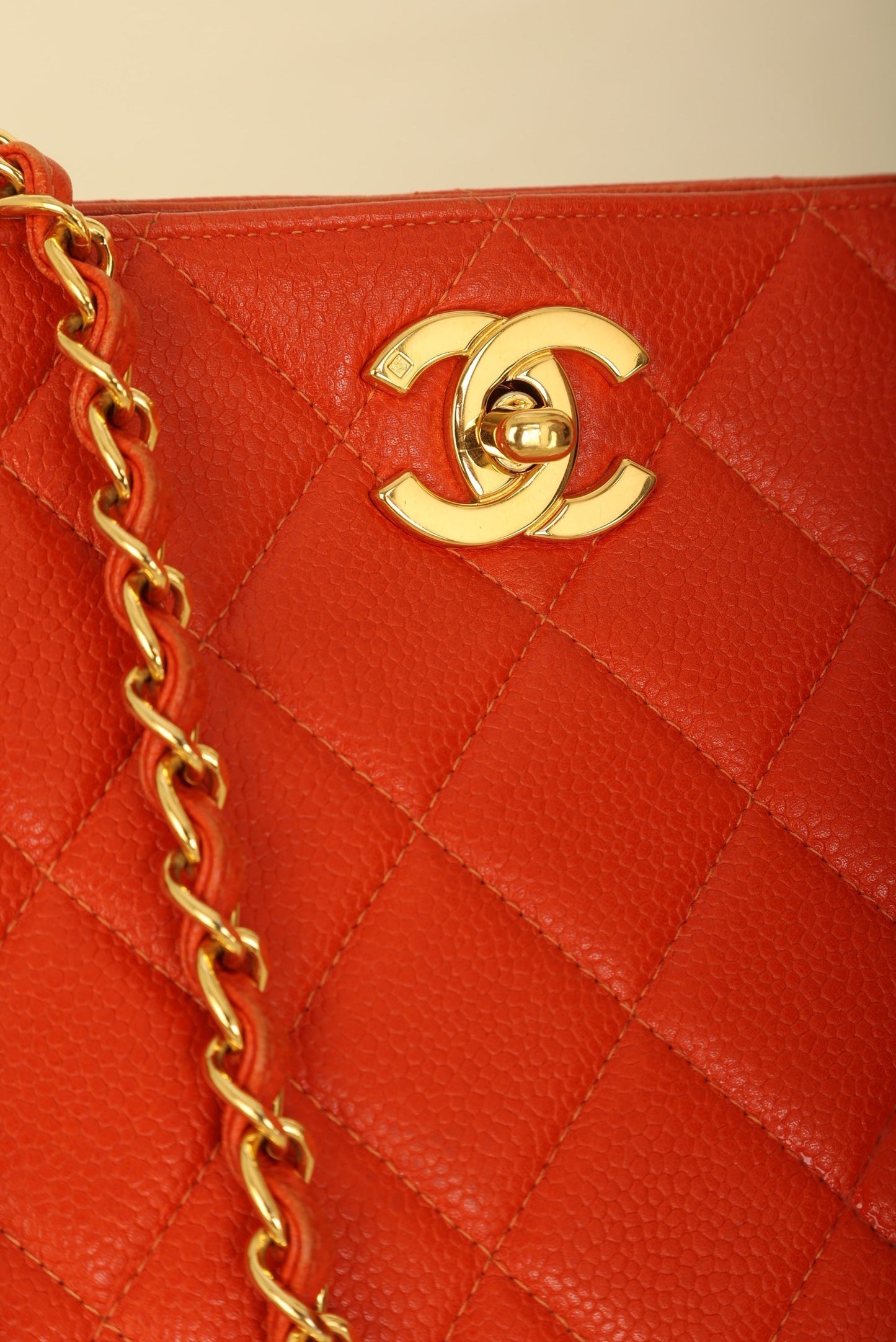 Chanel Caviar Turnlock Tote