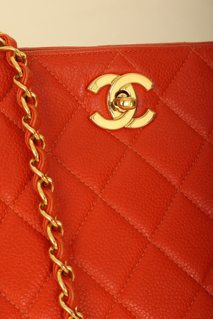 Chanel Caviar Turnlock Tote