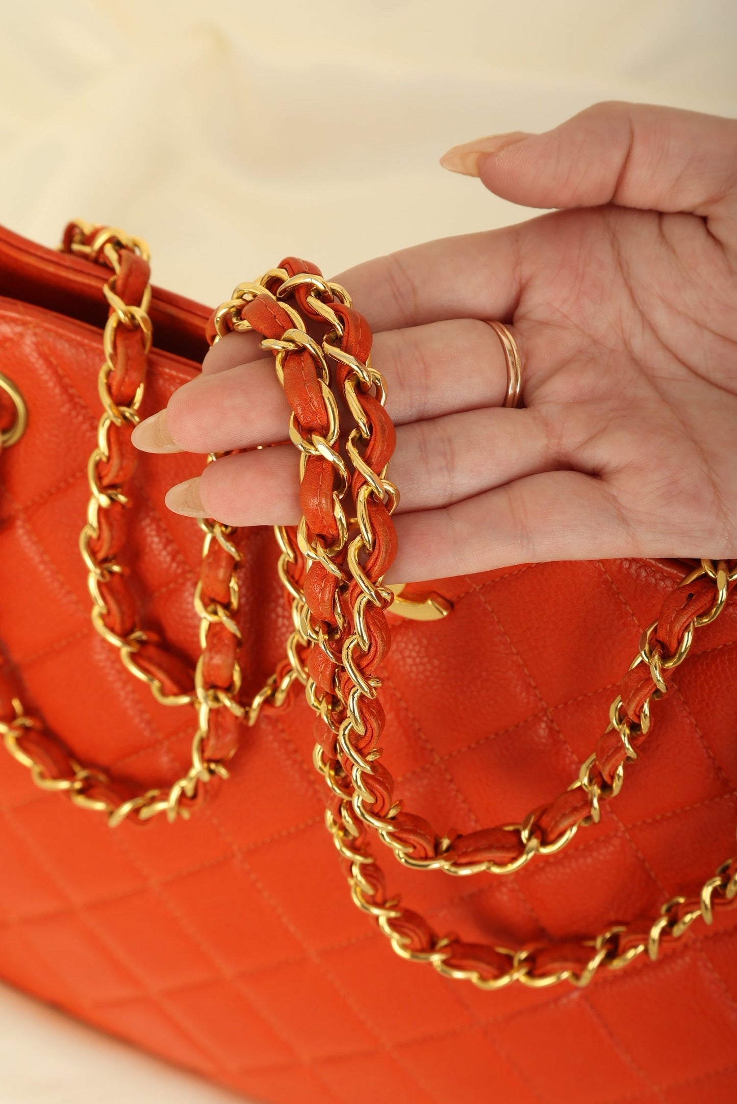 Chanel Caviar Turnlock Tote
