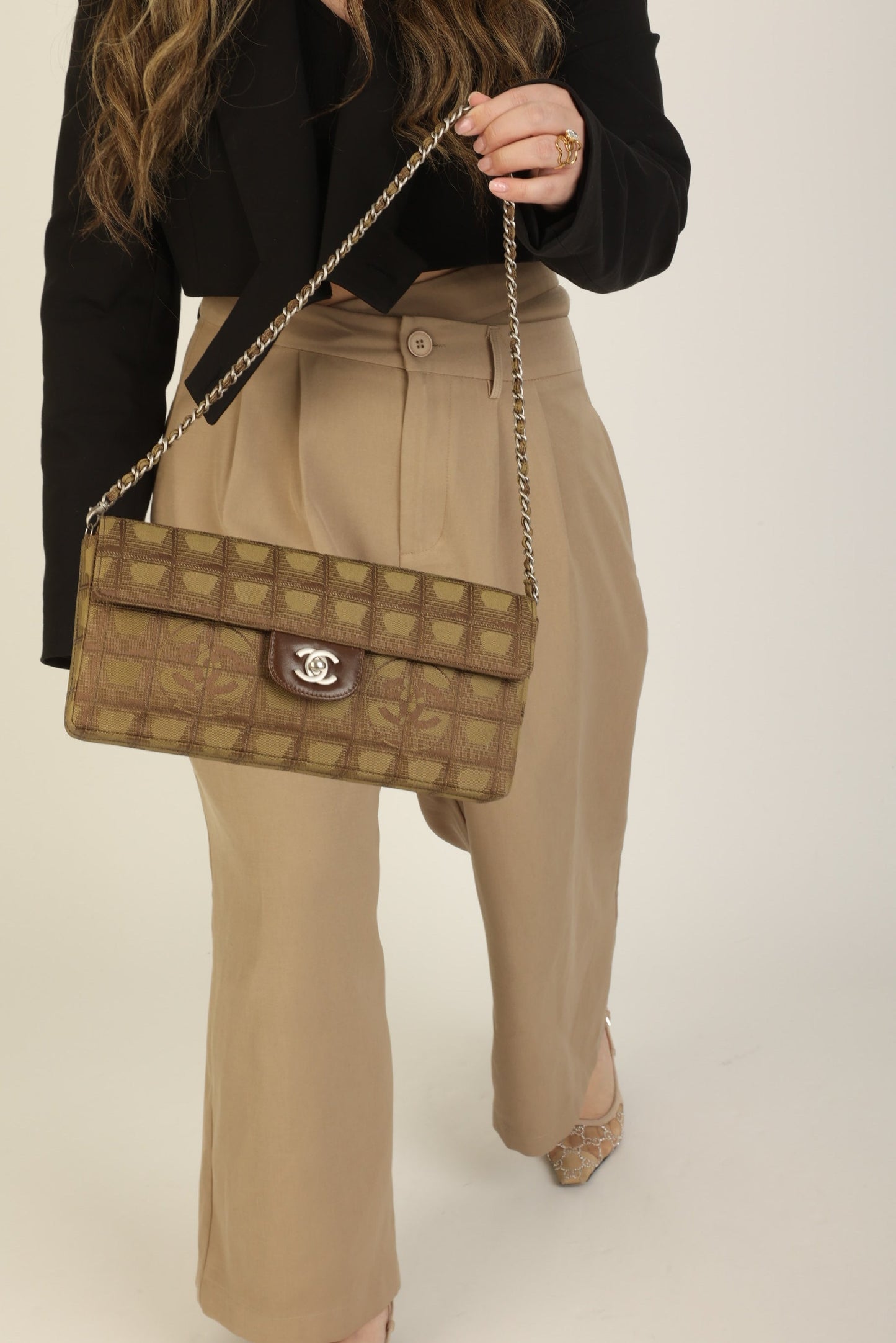 Chanel 2002 Nylon Chocolate Bar East West