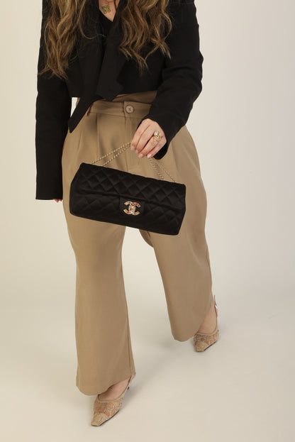 Extremely Rare Chanel 2008 Satin Gemstone East West