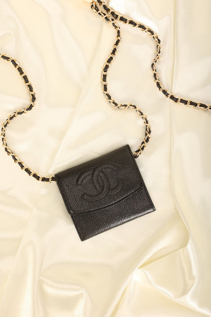 Chanel Caviar Cardholder on Chain