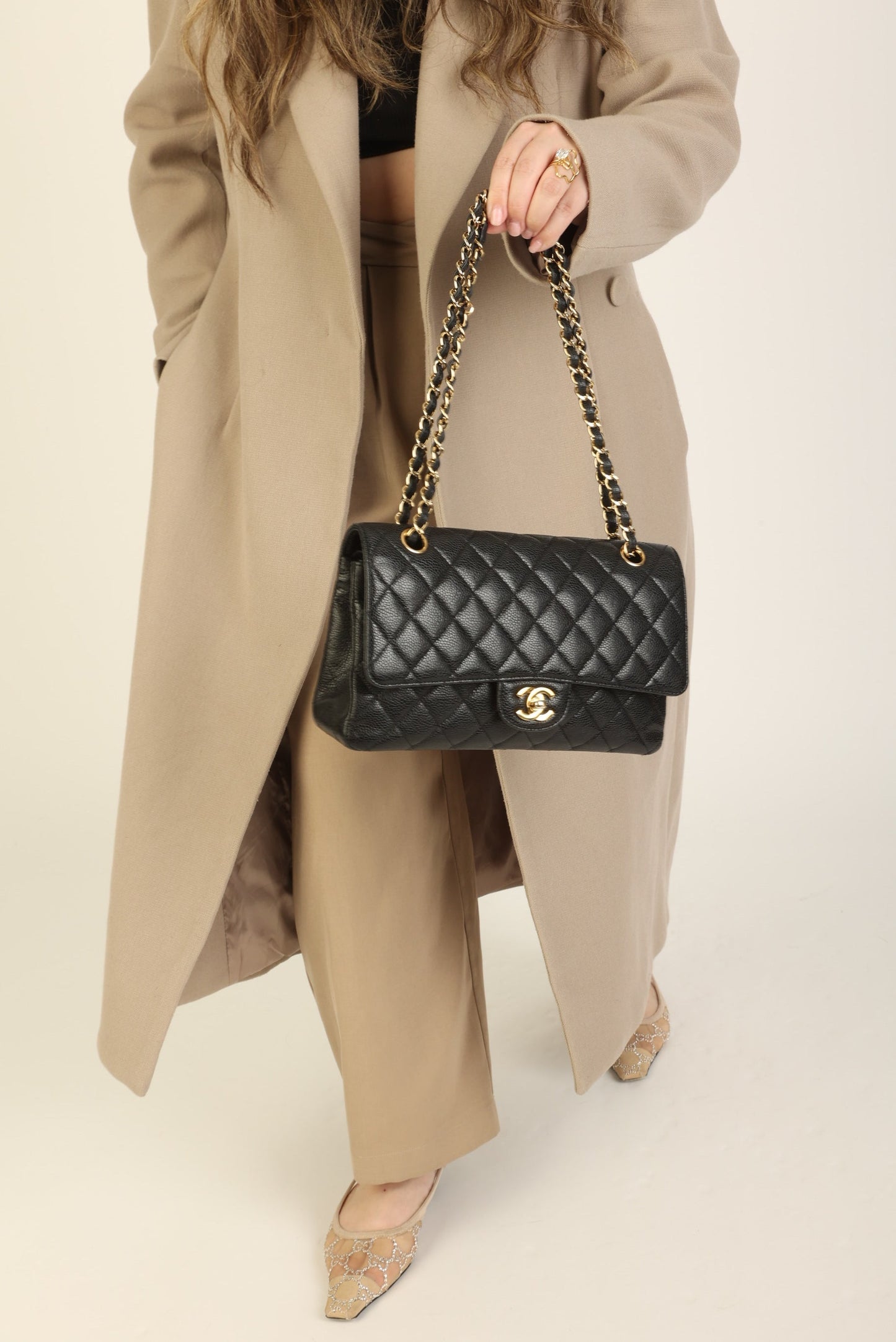 Chanel 2009 Caviar Medium Double Flap