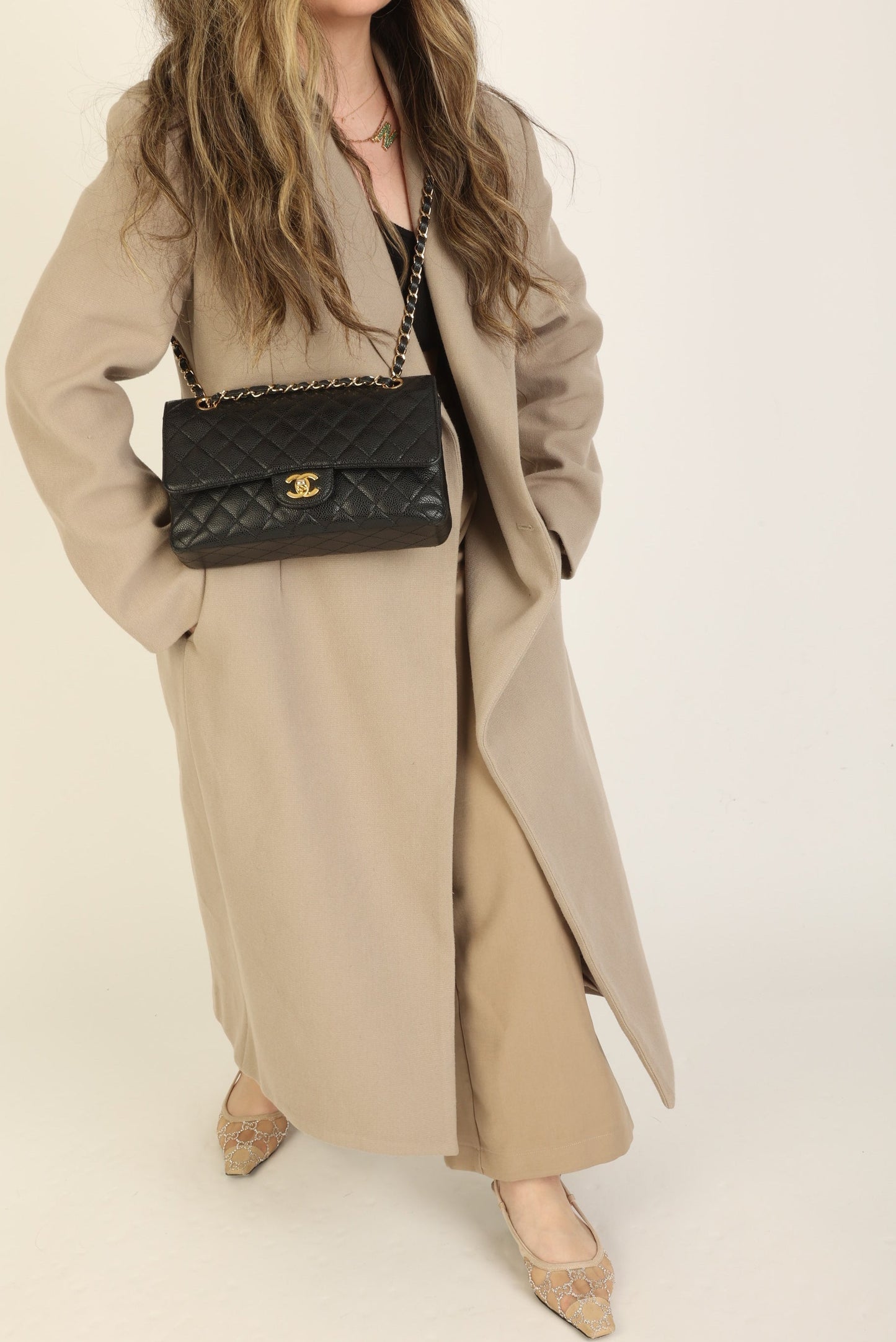 Chanel 2009 Caviar Medium Double Flap